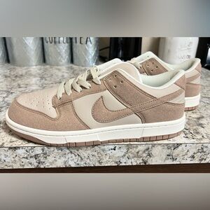 Beige suede Nike dunks